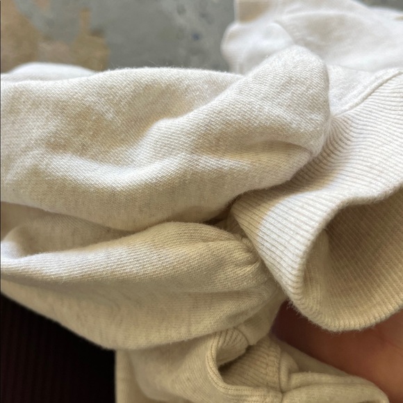 Maeve by ANTHROPOLOGIE Puff-Sleeve Sweatshirt Tee Ribbed Top - Picture 7 of 7